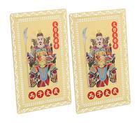 WESIEVYA 2pcs Feng Shui Tai Sui Amulet Card Year Horse Protection Charm Luck Blessing Harmony Wallet Ornament