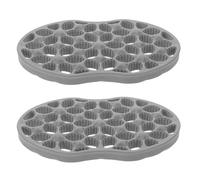 WESIEVYA 2pcs Flexible Tpe Curly Hair Brush Set for Salon and Home Styling, Volumizing Curl Comb for Afro Curls, Twist Curling Defining Brush in Dark Grey