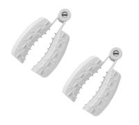 WESIEVYA 2pcs Food Slicer Guard Kitchen Gadget Abs Finger Protectors Convenient to Hold Fix Fruits and Vegetables Grey for Kitchen Use