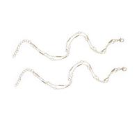 WESIEVYA 2pcs Gold Ankle Bracelets for Women Double Layered Adjustable Metal Anklets Beach Jewelry Summer Foot Accessories Elegant and Comfortable Design