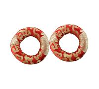 WESIEVYA 2pcs Handmade Embroidered Cotton Yoga Singing Bowl Pad Stand for Tibetan Bowl Display
