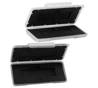 WESIEVYA 2pcs Hard Drive Carrying Case for 2 Ssds, Protective External Hard Disk Storage Box with Foam Padding and Moisture Protection, Anti-lost Design for Travel and Daily Use