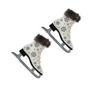 WESIEVYA 2pcs Heart-shaped Skate Pendant Decorations Xmas Hanging Decor for Party Boots Manual Setup Reusable Adornments for Christmas Tree and Festive Events