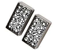 WESIEVYA 2pcs Hollow Carved Sound Pickup Covers for Electric Guitar Decorative Replacement Parts High Sensitivity Design for Improved Recording Effect