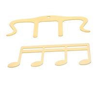 WESIEVYA 2pcs Hollowed Out Metal Music Clip Guitar Piano Holder Music Page Clip for Piano Practice