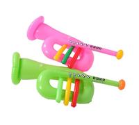 WESIEVYA 2pcs Inflatable Musical Toys Saxophone Trumpet Party Horns for Boys and Girls Reusable Inflatable Instrument Toys Stage Props