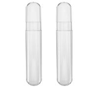 WESIEVYA 2pcs Lightweight Plastic Tweezer Organizer Case for Eyelash Extensions, Cylindrical and Oval Storage Box, Easy to Clean, Portable Storage for Professional and Personal Use