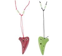 WESIEVYA 2pcs Mini Ocarina Instruments Necklace for Boys and Girls Learning Tool for Beginners and Young Musicians