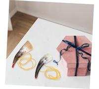 WESIEVYA 2Pcs Ox Horn Trumpets for Beginner Wind Instrument Learners Portable Musical Plaything with Creative Viking Design and Gentle Resonant Sound Random Color