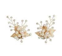 WESIEVYA 2pcs Pearl Rhinestone Shoe Clips with Fine Workmanship and Easy Installation, Elegant Wedding Shoe Charms for Bride and Bridesmaid Performance Decorations