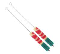 WESIEVYA 2pcs Piccolo Cleaning Brushes Kit, Short Bristle Musical Instrument Maintenance Tools Saliva Thread Remover, Water-resistant Design for Effective Piccolo Tube Cleaning