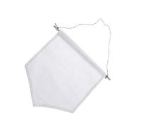 WESIEVYA 2pcs Pin Display Pennant Banner with Plain Blank Canvas, Enamel Lapel Pin Badge Flag, White Cloth Material, Suitable for Doorplate and Living Room Wall Decoration
