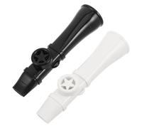 WESIEVYA 2Pcs Plastic Kazoo Flutes Black and White Beginner Musical Instruments for Group Activities and Outdoor Use, Easy-To-Learn Kazoos for Guitar and Ukulele Practice