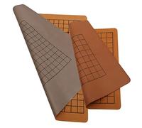 WESIEVYA 2pcs PU Leather Go Chess Board Double-sided Folding Portable 9/13/19 Way for Kids Educational Game Holds Chess Pieces Well Random Colour 2.2cm Suitable