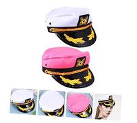 WESIEVYA 2Pcs Sailor Hat Unisex Captain Beret Costume Accessory for Summer Parties Stage Performances Lightweight Design for Adults for Role Play Boating