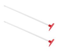 WESIEVYA 2pcs Silicone Jar Scraper Spatula Set for Kitchen and Blender Use, Nonstick Flexible Plastic and Silicone Material with Ergonomic Comfort Design, for Tall Jars and Bottles in Red