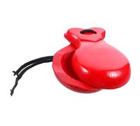 WESIEVYA 2pcs Small Castanet Flapper Musical Castanets for Dance Performances Wooden Percussion Instruments