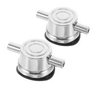 WESIEVYA 2pcs Snare Drum Lugs Replacement Parts for Drum Kits Silver Metal and Rubber Construction Easy Installation with Enhanced Stability for Personal Practice and Music Classrooms