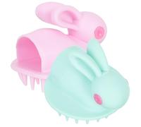 WESIEVYA 2pcs Soft Silicone Scalp Brush for Head Cleaning and Massage Gentle Bathing Brush for Newborns in Light Green and Pink