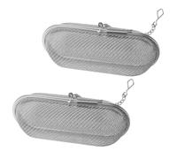 WESIEVYA 2pcs Stainless Steel Tea Infusers Loose Leaf Tea Strainers with Chain Design Sturdy Filters for Kitchen and Office Use