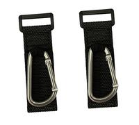 WESIEVYA 2pcs Stroller Hooks with D Shaped Carabiner Clips Heavy Duty Mummy Bag Holder for Shopping Bags Pram Hooks for Strollers Wheelchairs and Outdoor Use