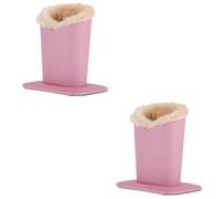 WESIEVYA 2pcs Sunglasses Organiser for Men Plush Lined Glasses Holder Leather Eyeglasses Stand Desktop Glasses Stand