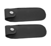 WESIEVYA 2pcs Ten-hole Harmonica Leather Storage Pouches for Blues Harmonica Portable Holder Bag with Zipper Compact Container for Travel and Beginner Use