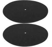 WESIEVYA 2pcs Thickness Felt Vinyl Record Protector Record Mat for Home Use Protecting Your Vinyl Player Pad and Disc Protective Mat