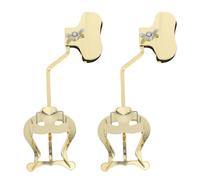 WESIEVYA 2pcs Trumpet Lyre: Sheet Music Stand - Clarinet Lyre Holder - Trombone Instrument Accessories - Lightweight Marching Music Clip for Wind Instruments, Golden