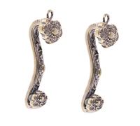 WESIEVYA 2pcs Unique Chinese Brass Keychain DIY Ruyi Knot Decorations Feng Shui Ornaments