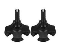 WESIEVYA 2pcs Walking Cane Tips Replacement for Crutches and Walking Canes, Non-Slip Foot Pads Made of Plastic and Aluminium Alloy, Easy Installation, Fits 19mm Rods, Lightweight Design