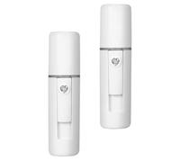 WESIEVYA 2pcs Women Face Humidifier Beauty Sprayer with 20ml Capacity and 550mah Battery, Portable Abs Nano Facial Steamer for Bedroom and Reception Center Use, Promotes Cell Circulation