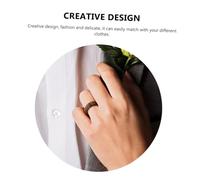 WESIEVYA 2pcs Wooden Finger Rings Lightweight Knuckle Rings for Women Simple Creative Decorative Finger Decor Accessories