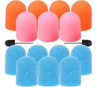 WESIEVYA 3 Sets of Assorted Color Nail Sanding Caps 180# for Nail Drill Bits Lightweight and Easy to Disassemble Grinding Heads for Art and Family Use