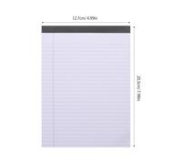 WESIEVYA 30 Sheets Legal Pads Lined Writing Pad, White Paper, 30 Sheets Each, Wide Ruled Lines, for School Classrooms, Students and Professionals