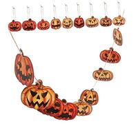 WESIEVYA 36pcs Halloween Pumpkin Paper Hanging Tags DIY Autumn Party Decorations for Classroom Bulletin Boards and Home Festive Atmosphere