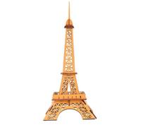 WESIEVYA 3d Wooden Eiffel Tower Puzzle for Educational DIY Jigsaw Assembly Feature and Exercise Ability, for Display on Desk or Bookshelf, Yellow Wood Material