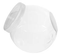 WESIEVYA 3pcs Dry Jars with Lid 1500ml Large Capacity Pet Storage Holders for Tea, Candy, Biscuits and Cookies, round Containers for Kitchen Organisation