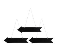 WESIEVYA 3pcs Hanging Chalkboard Signs Wooden Arrow Mini Blackboard Wipeable Easy to Hang Decorative Stylish Wall Message Boards for Home Parties