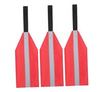 WESIEVYA 3pcs High Visibility Red Safety Travel Flag with Reflective Stripes for Kayak Canoe Towing Truck Load Safety Accessories Outdoor Use