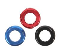 WESIEVYA 3Pcs Metal Peep Sight Set 1/4 Inch for Compound Bow, Precision Bow String Peep Hole with Black, Red, Blue Colors, Archery Supplies for Outdoor Hunting and Target Practice