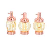 WESIEVYA 3pcs Miniature Perfume Bottle: Dollhouse Miniature Cosmetic Bottle - Play House Micro Scene Decoration Collectible Tiny Models for Dispaly Rose Gold