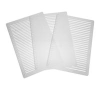 WESIEVYA 3pcs Plastic Straight Line Stencil Template Rulers with 8mm, 9mm, and 10mm Spacing for Calligraphy and Drawing, Portable Multi-Functional Templates for Students in Classrooms