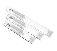 WESIEVYA 3pcs Travel Skincare Containers with Airless Pump Bottles, Metal Massage Tip Head, and Flat Applicator, Reusable Eye Cream Applicator, Empty Lotion Bottles in 5ml, 10ml, 15ml