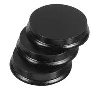 WESIEVYA 3pcs Wooden round Base Dolls Bases for DIY Crafts Making and Showcasing Creations, Black Circular Display Stands for Hobbyists and Collectors