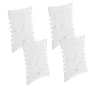 WESIEVYA 4 Pcs Luthier Guitar Setup Tools Kit Fingerboard Radius Gauge, String Height Measuring Ruler for Electric and Bass Guitar Repair and Adjustment