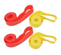 WESIEVYA 4 Rolls PVC Cycling Tire Liners Bike Rim Tape Tire Protector for Mountain and Road Bikes Lightweight Inner Tube Shield Yellow Red