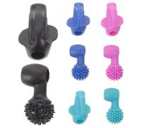 WESIEVYA 4 Sets Ergonomic Writing Grip, Silicone Pencil Posture Corrector with Textured Massage Bumps, Improves Control, Prevents Slipping, Ideal for Students, Multi-Color