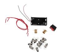 WESIEVYA 4 Sets Mini Electricity Circuit Board Kit for Simple Circuit Experiment with Battery Box Bulb Switch Educational Stem Science Learning Tools for Classroom and Home