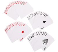 WESIEVYA 4 Sets Sublimation Blank Playing Cards - White Blank Board Game Pieces - Printable Poker Themed Supplies for Replacement Board Gaming